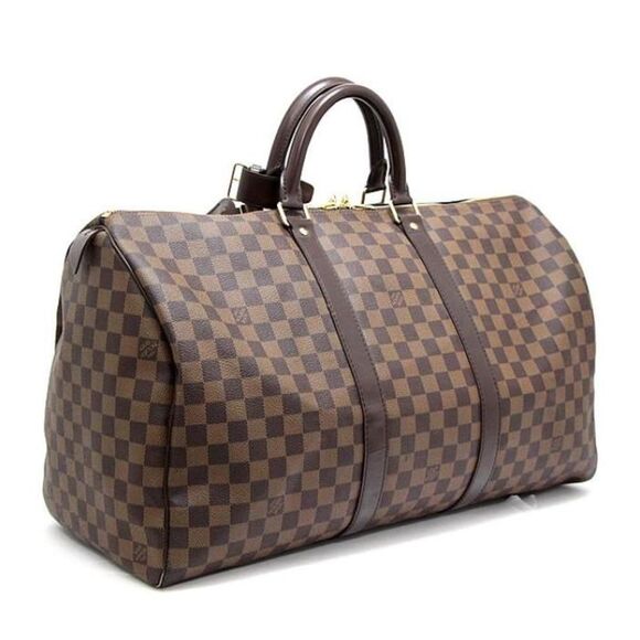 Louis Vuitton Keepall 50 Boston Bag Damier Brown - Picture 1 of 7